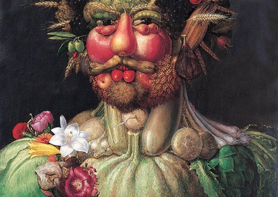Arcimboldo, Giuseppe. Rudof II como vertumnus, 1590.