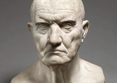 Busto romano em mármore, sd.