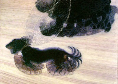 Balla, Giacomo. Dinamismo de cachorro na coleira, 1912.