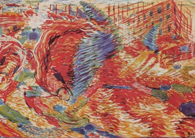 Boccioni, Umberto. A cidade se levamta, 1910.