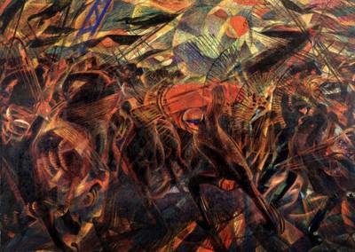 Carrá, Carlo. Funeral do anarquista Galli, 1911.