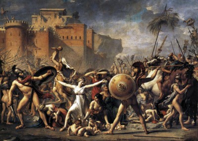 David, Jacques Louis. A intervenção das sabinas, 1799.
