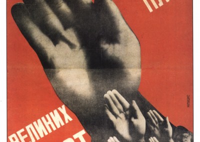 Klutsis, Gustave. Cartaz, 1917-19.